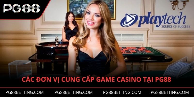 Các đối tác cung cấp game casino đình đám của PG88